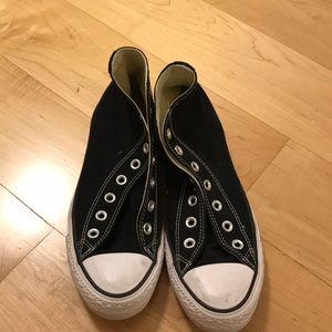 Black high top converse